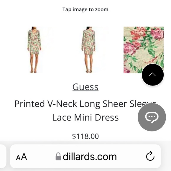 NWOT Paid $118 *JUST PURCHASED* GUESS Dress 🌸 still on website - Picture 5 of 5